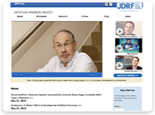Screenshot of the JDRF APP Homepage